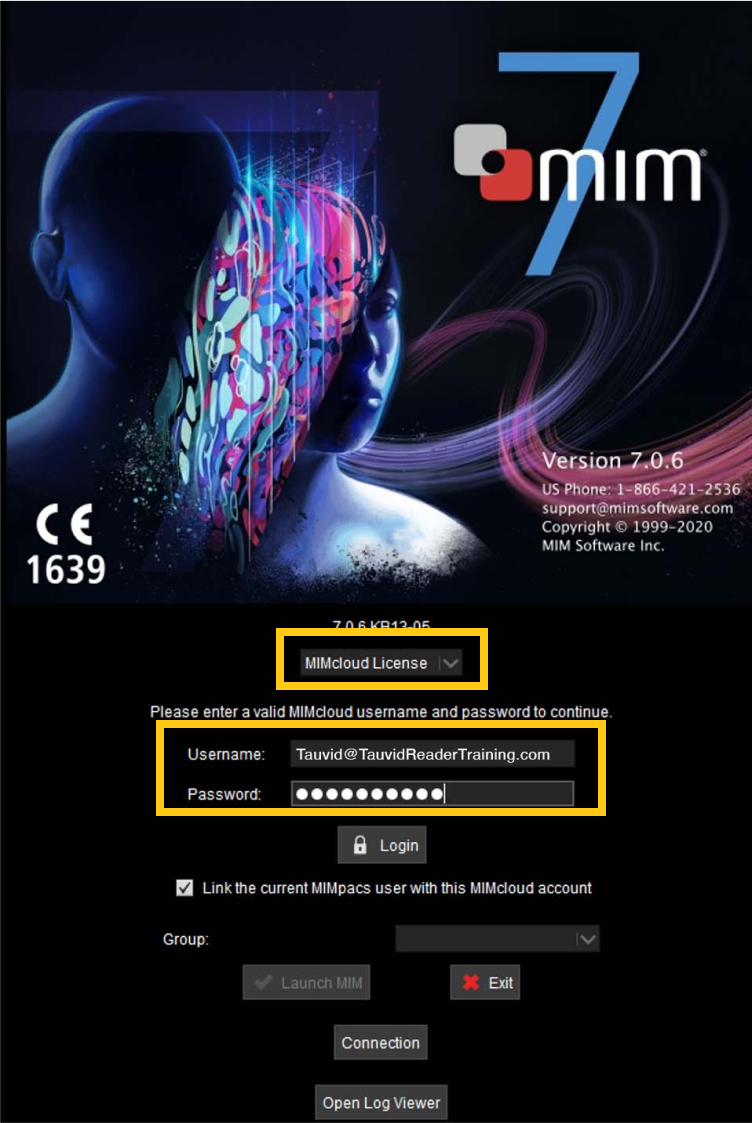 For the licensing option, select the top drop-down menu and switch from “Fixed” to “MIMCloud License” and enter the log-in credentials provided below.